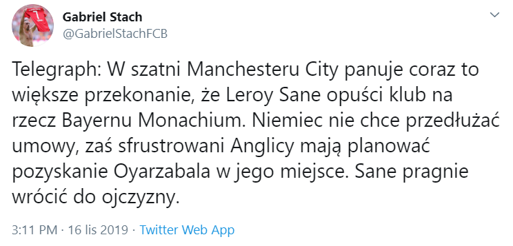 Manchester City wie KIM ZASTĄPIĆ Leroya Sane